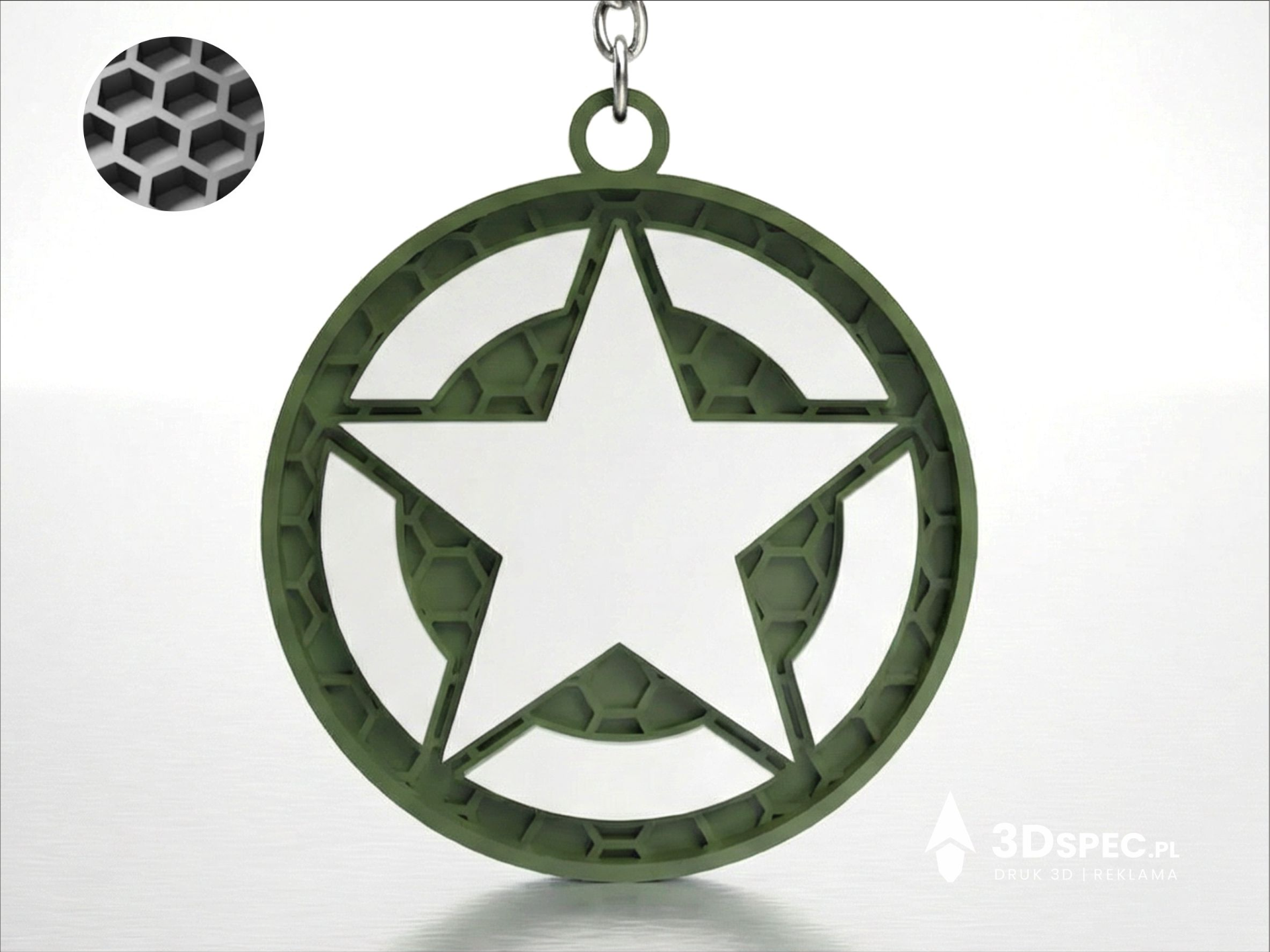 JEEP US ARMY star keychain