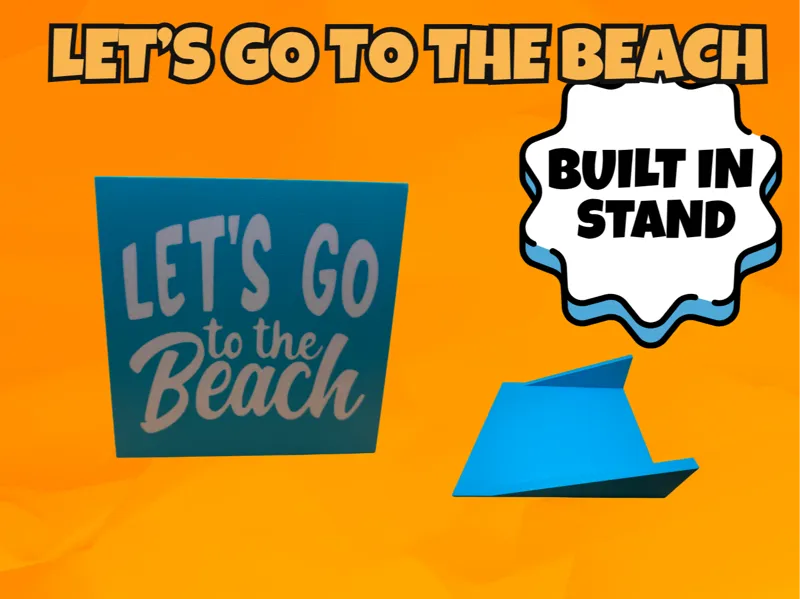 “Let’s Go to the Beach” Layered Sign