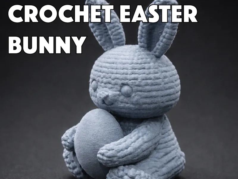 Crochet Easter Bunny _ Holding an Egg