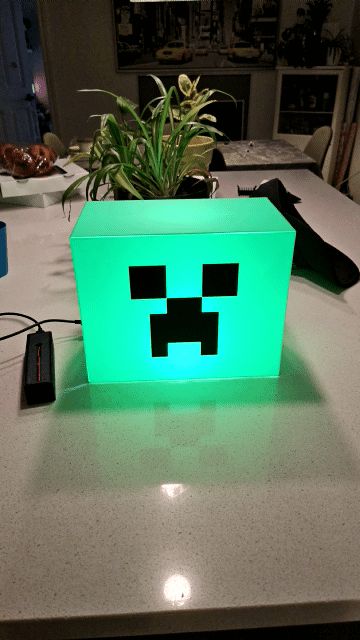 Minecraft Lightbox Minecraft Creeper LED Lightbox by BluePrint3d MakerWorld: Download Free ...