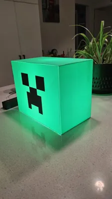 Minecraft Lightbox Minecraft Creeper LED Lightbox by BluePrint3d MakerWorld: Download Free ...
