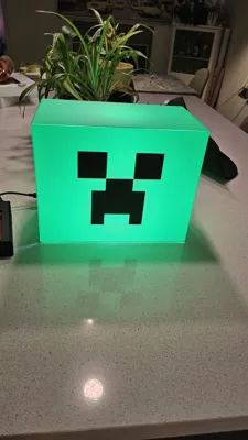 Minecraft Lightbox Minecraft Creeper LED Lightbox by BluePrint3d MakerWorld: Download Free ...
