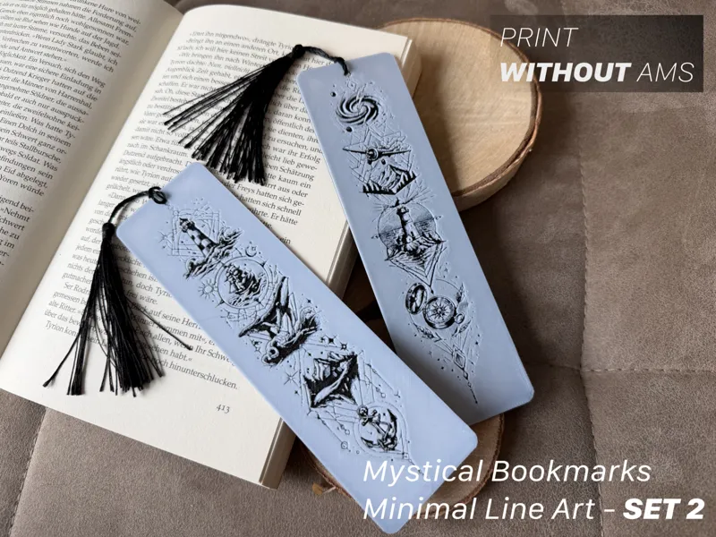 Mystical Bookmarks – Set 2| Minimal Line Art