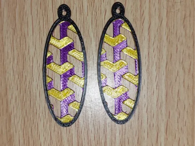 Triple layer oval Drop Earrings - NO AMS!