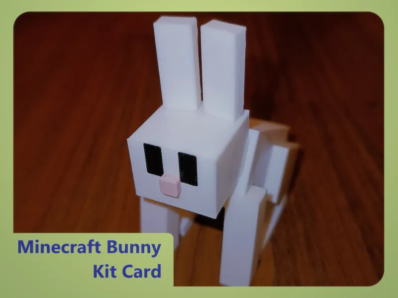 Minecraft Bunny Kit Card