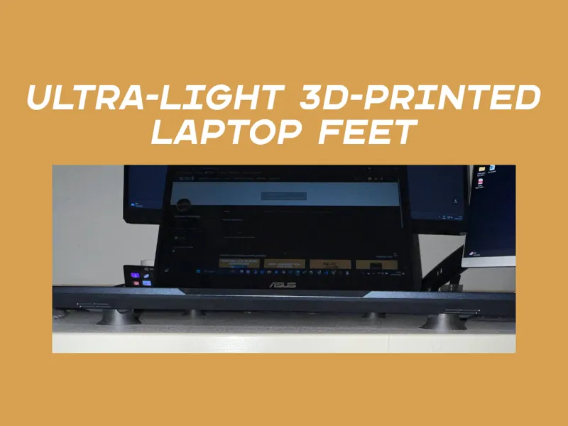 Ultra-Light 3D-Printed Laptop Feet - Airflow