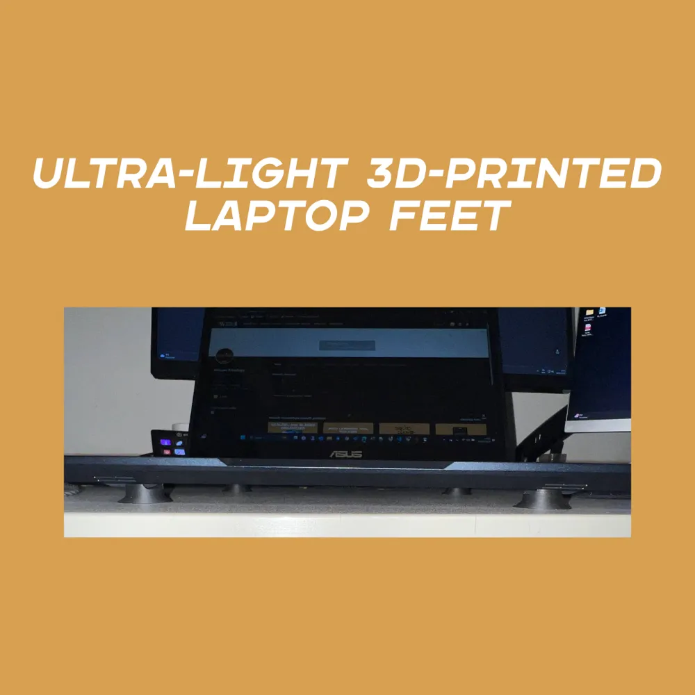 Ultra-Light 3D-Printed Laptop Feet - Airflow - Free 3D Print Model ...