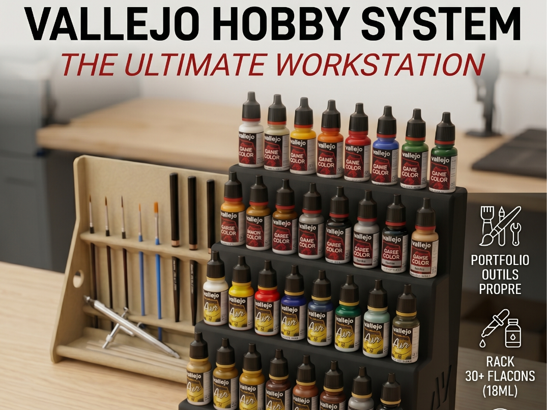 Pro Vallejo Station: Rack, Brush & Palette