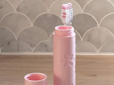 Floral Toothbrush Travel Case