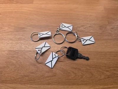 Envelope keychain for your mailbox :)