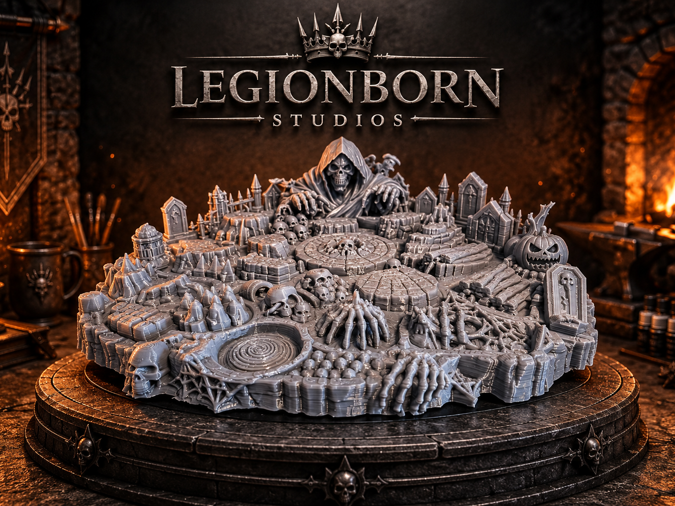 Legionborn Halloween Dry Brush Palette 3D model