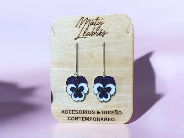 Pendientes Flor Pensamiento