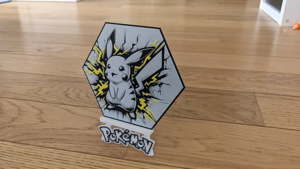 Pokemon Pikachu Eclair 2 Hueforge Hex Hexagon by Seb3D MakerWorld ...
