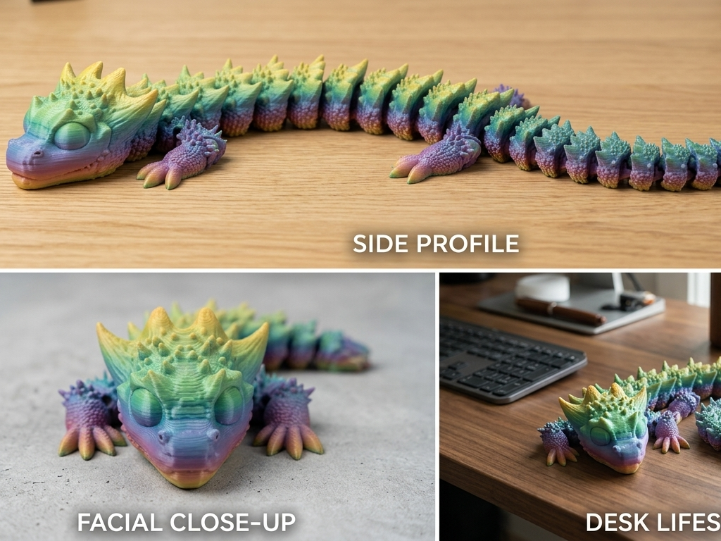 Flexi Articulated Rainbow Dragon
