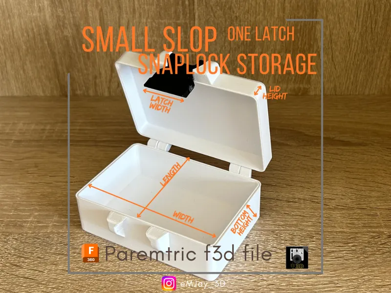 SnapLock Storage Box– Single Latch | small chamfer