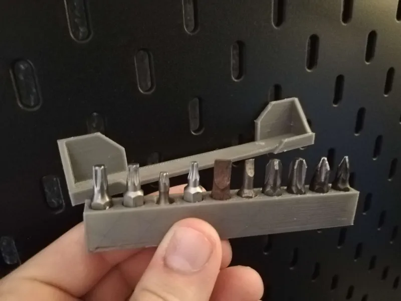 Ikea skadis removable tray bit holder