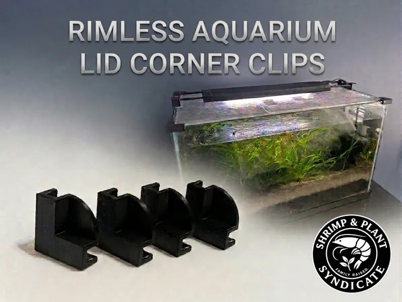 Rimless Aquarium Corner Lid Clips