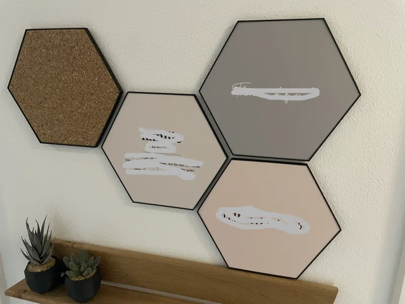 Modulari, Hexagon, Bilderrahmen, Größe S, 23x20 cm