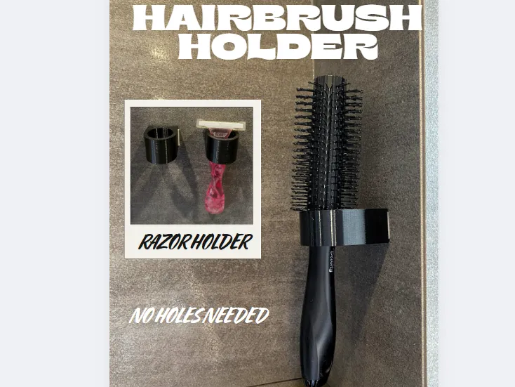 Hairbrush/razor holder