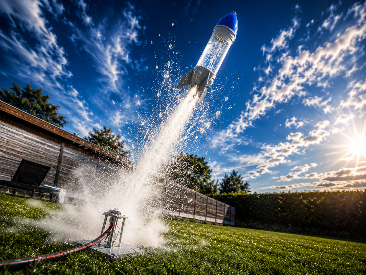 water rocket launcher Easy-release for a bike pump