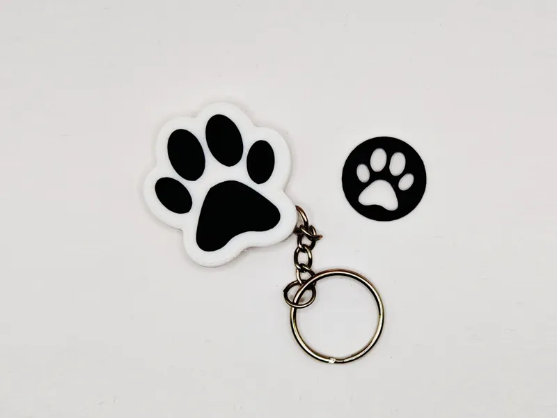 Paw Print Cart Token Fob – Single & Dual Color