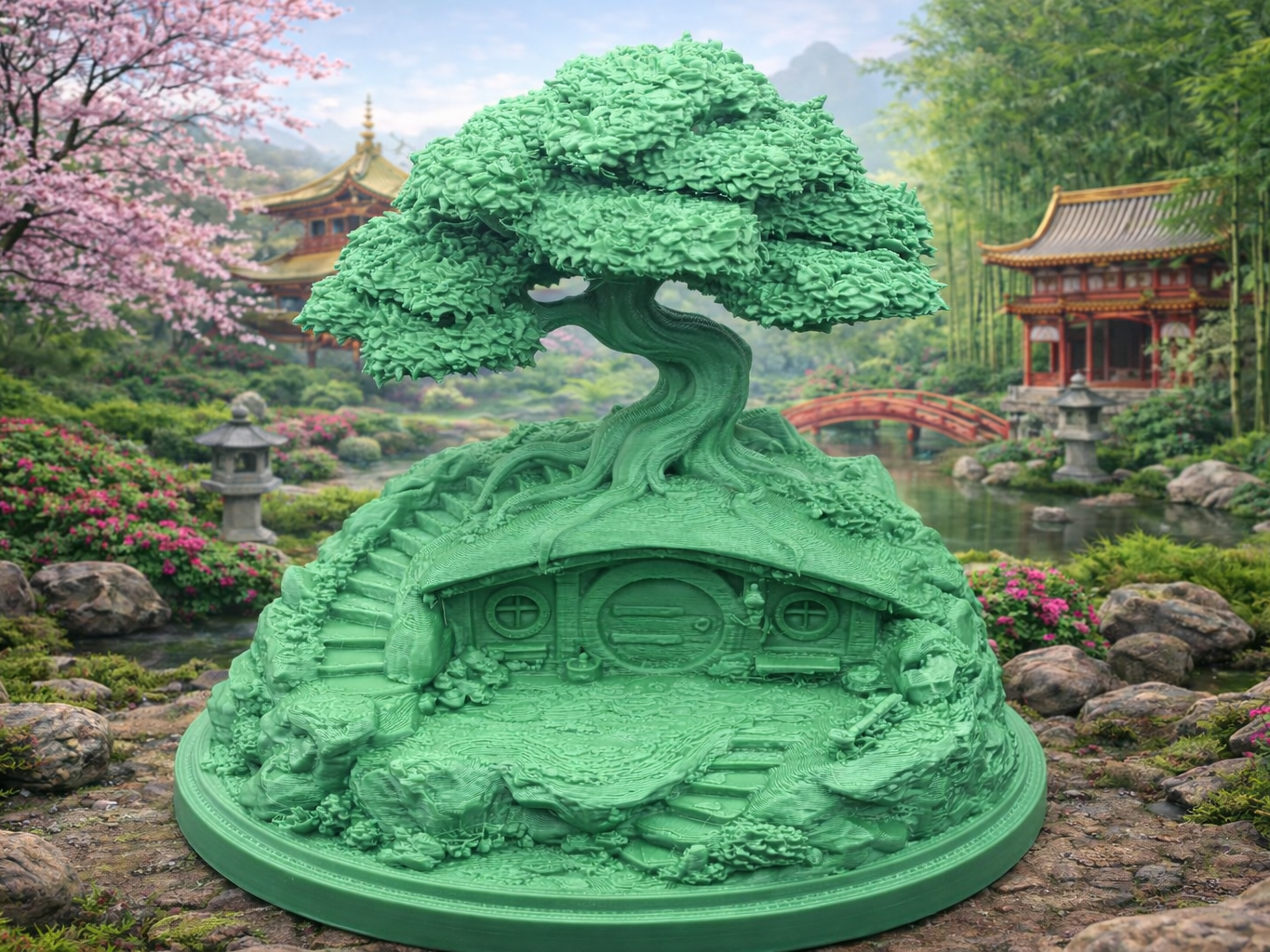 Hobbit House Bonsai Diorama