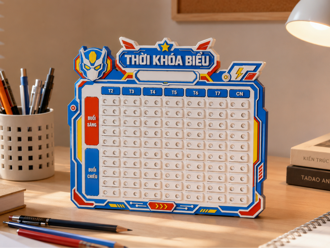 Robot Weekly Timetable – 3D Printed Study Planner - 1