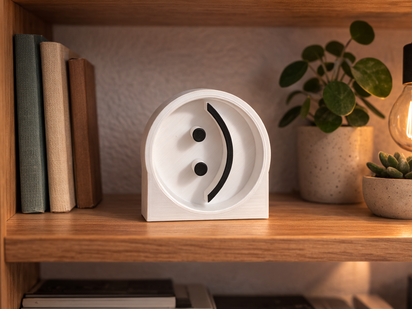 Retro Computer Smiley ":)" – Desk Decoration