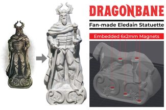 Eledain Statue - Dragonbane (Fan-Made, Magnetised)
