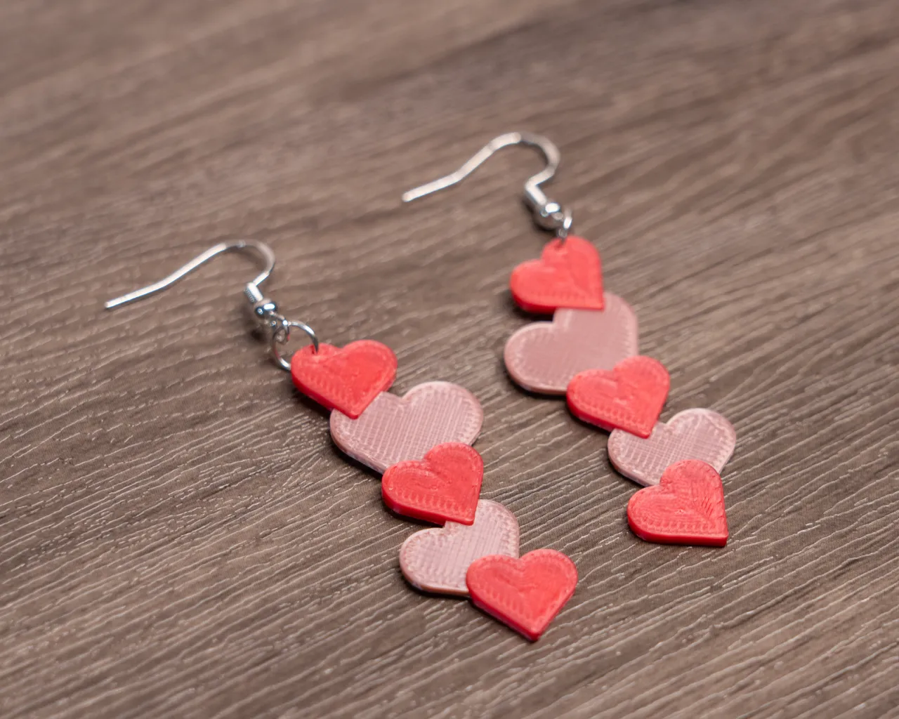 Cluster Heart Earrings view 2