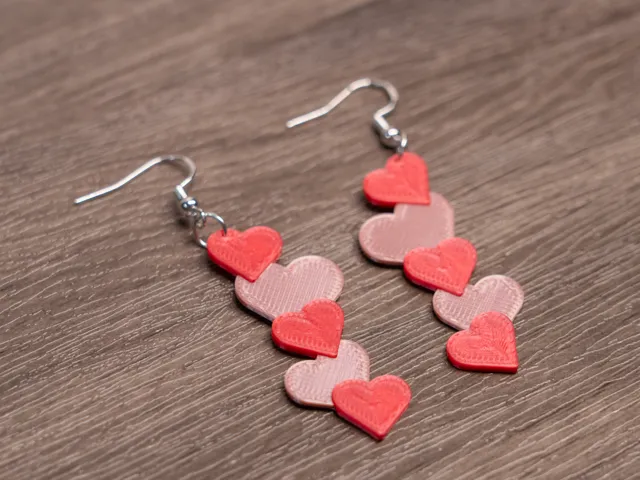 Cluster Heart Earrings