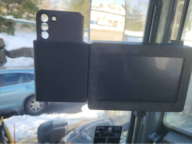John Deere 244 Loader cell phone holder