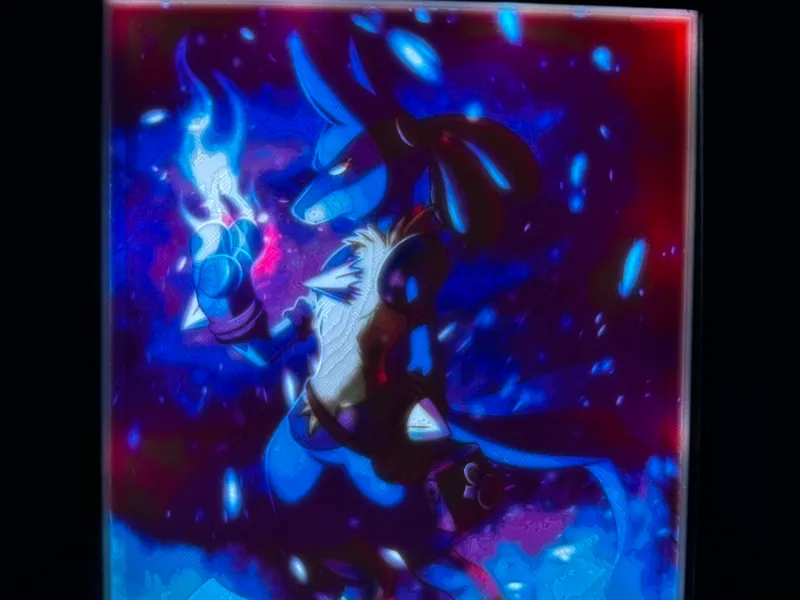 Lucario Card stand/ Lightbox