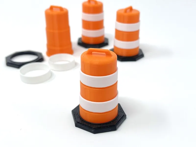 Traffic Barrel - 1:20 Scale