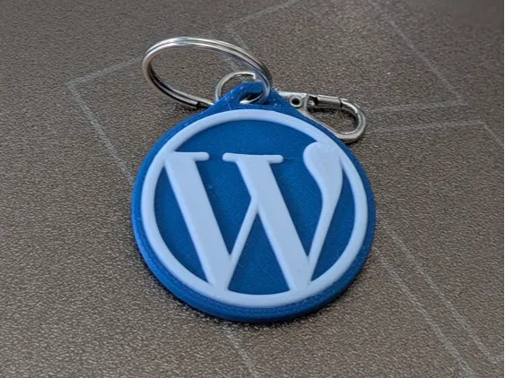 Wodpress logo keychain