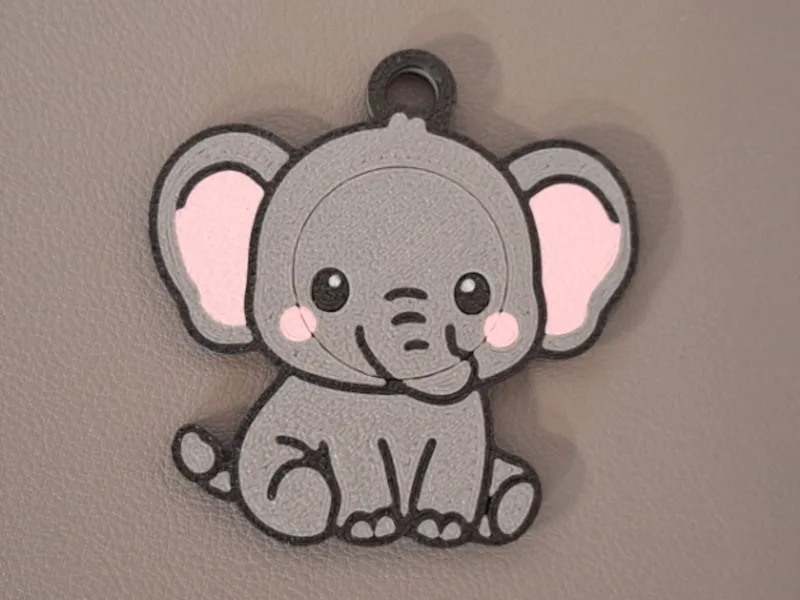Elefant Einkaufswagenchip Schlüsselanhänger