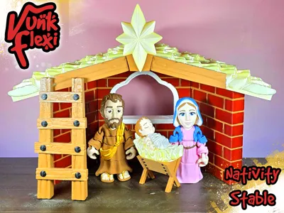 Nativity Stable Display Print-In-Place