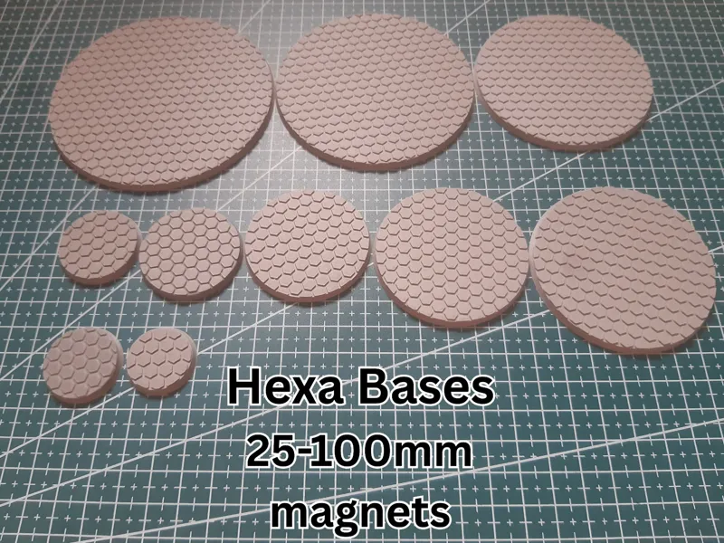 Hexa Bases - 25mm - 100mm - for magnet