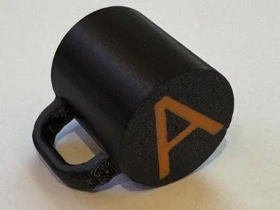 Key Chain Coffee Mug Monogramed A