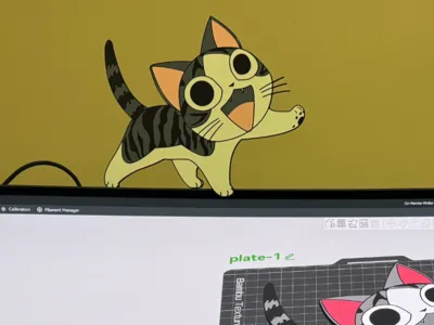 Cat who looks like Chi, Monitor Walker