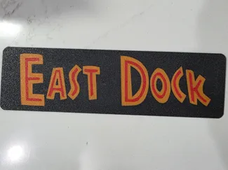 Jurassic Park Screen Accurate East Dock Sign