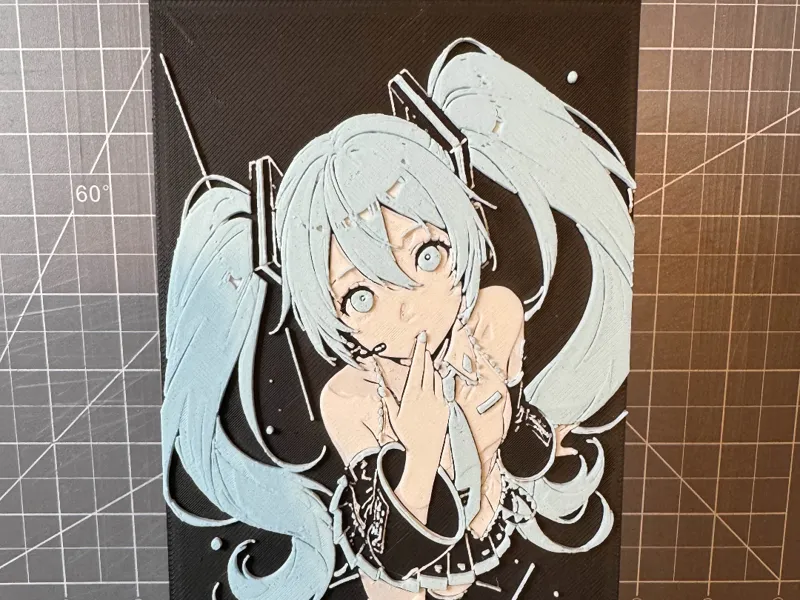 4x8 hueforge of Miku Hatsune