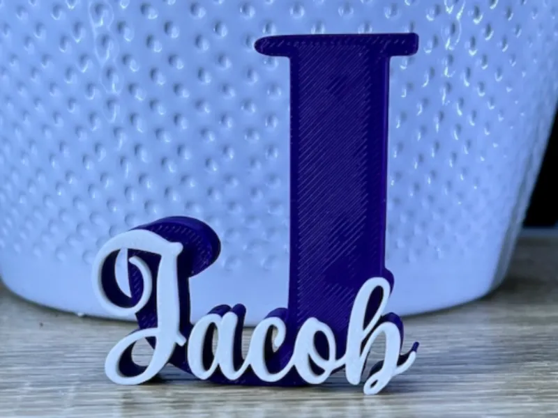 JACOB Name Ornament Initial Nameplate Sign