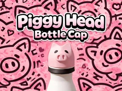 Piggy Head Bottle Cap
