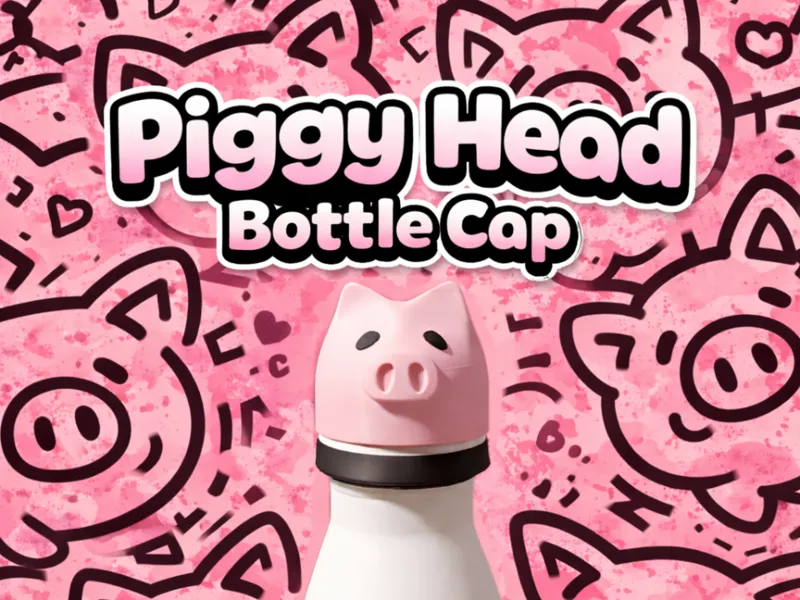 Piggy Head Bottle Cap
