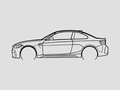 BMW M2 Competition Silhouette Wall Art