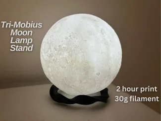 Tri-Mobius Moon Lamp Display Stand