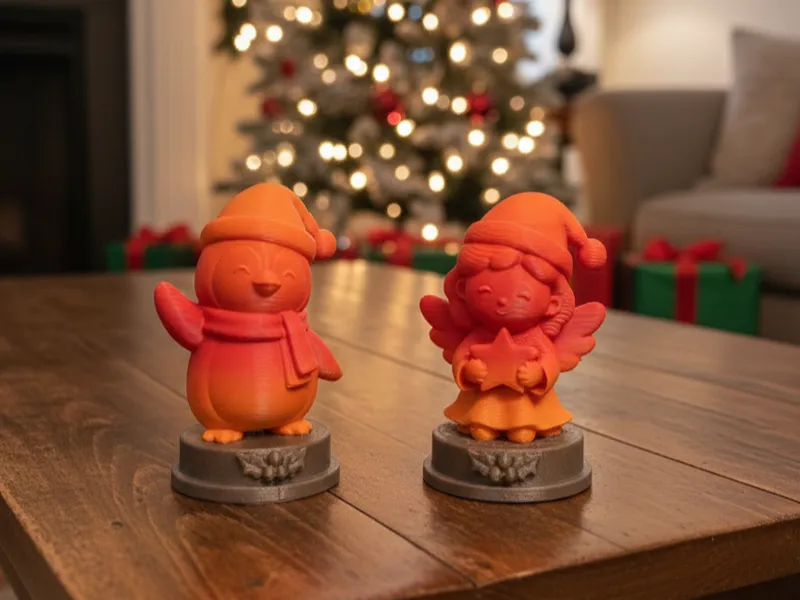 Christmas Figures – Cute Snowman & Angel Set