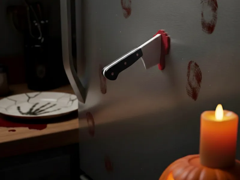Knife magnet with blood