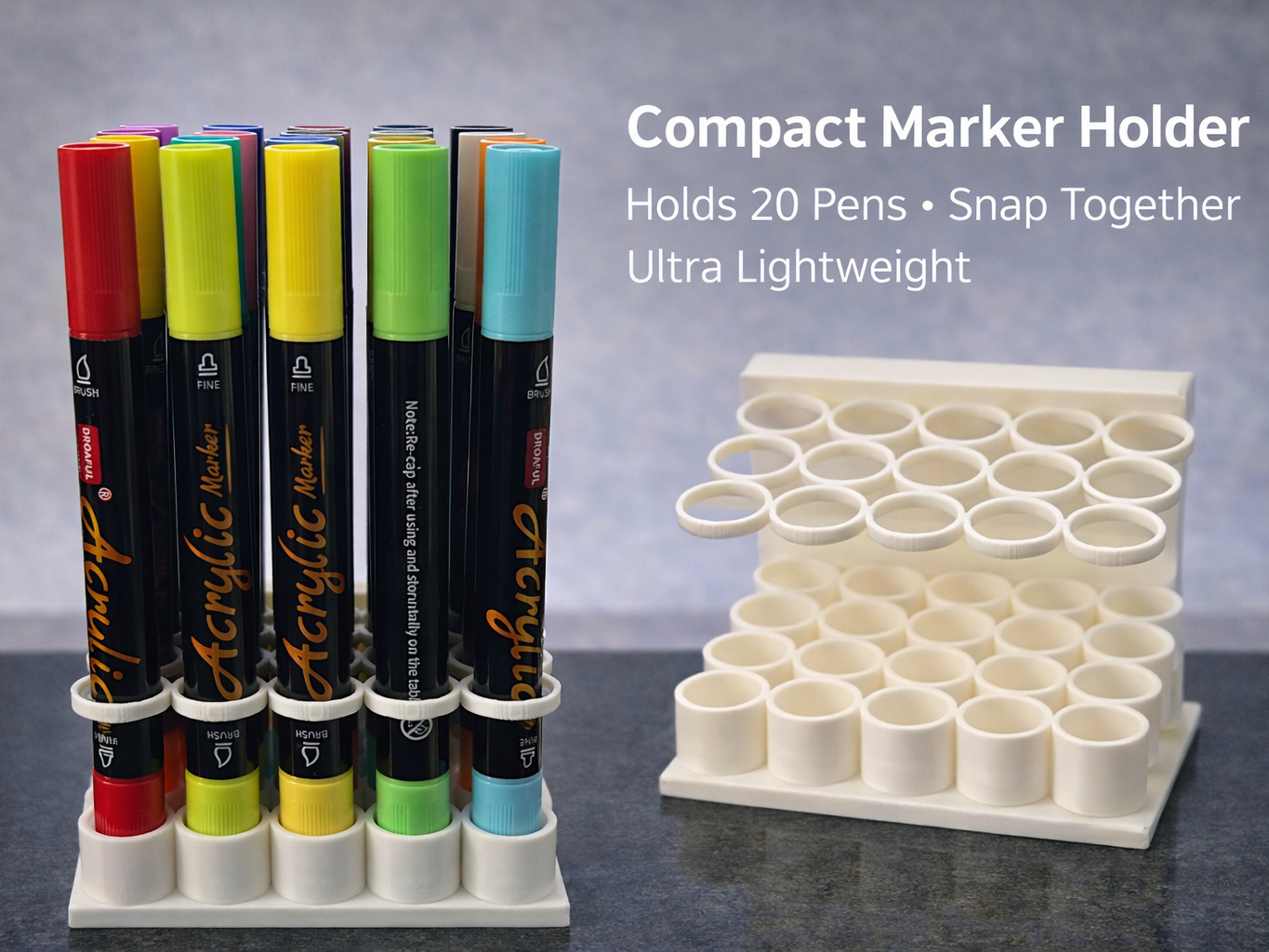 Acrylic Marker Pen Holder